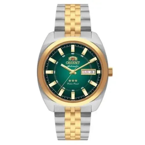 Relógio Orient Automático Heritage 3 Estrelas Verde|Prata|Dourado YN6TT005 E1S