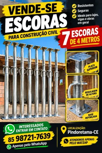 Vendo 7 Escoras de 4 mts
