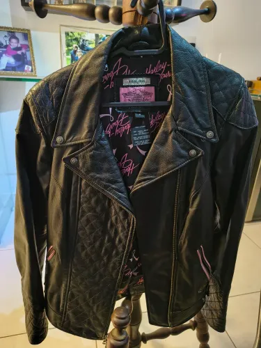 Jaqueta de Couro (P) Harley-Davidson & Swarovski Original
