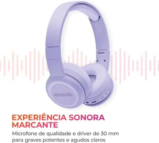 fone de ouvido AIWA AWS-HP-03-P