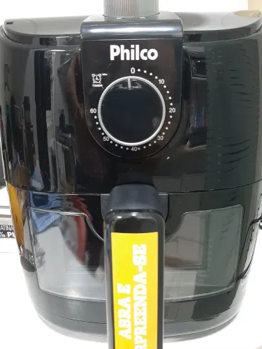 Airfryer Philco 4 lItros, 110v, cesto com visor, estado de nova