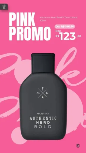 Perfume masculino authentic hero bold