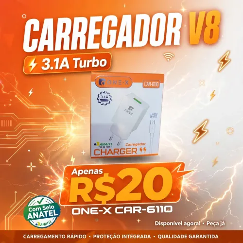 Carregador de celular V8