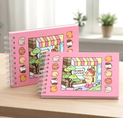 Kit 10 Livros de Colorir | Capa Dura | 48 Folhas | Folha Acetato | Bobbie Goods | Rosa