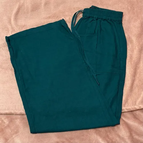 Calça Wide Leg em Viscose Blue Steel PP