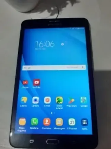 Tablet Samsung Tab A6 T285, Wi-Fi, Chip 4G, modo infantil, cabo carregador.