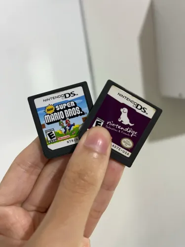 2 jogos nintendo ds: new super mario bros. nintendogs dalmatian