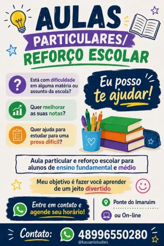 Reforço escolar/aulas particulares 