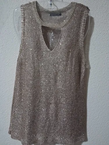 Blusa de festa de linha e brilho veste 40/42