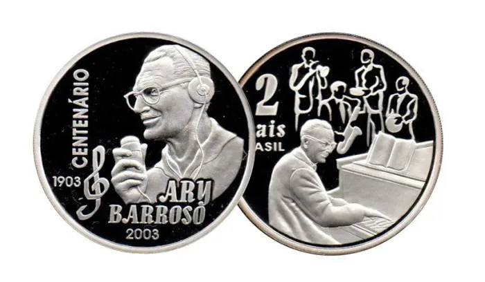 Rara moedor de Prata 100anos Ary Barroso