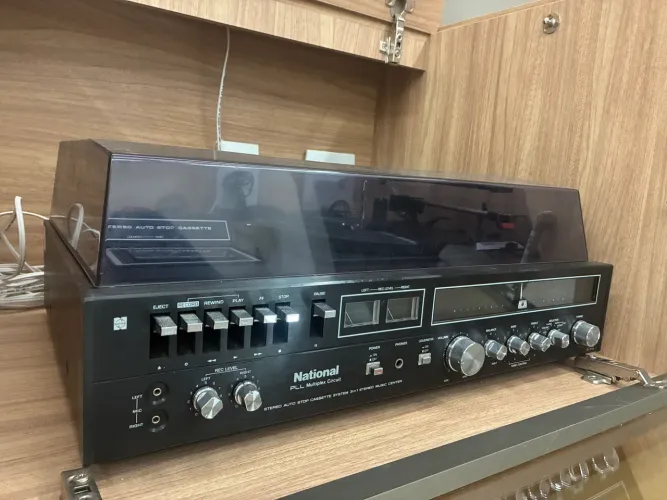 Aparelho de som 3x1 National SS-7070A - Clássico Vintage 
