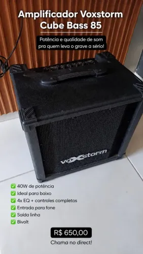 Amplificador baixo voxstorm cube Bass 85 