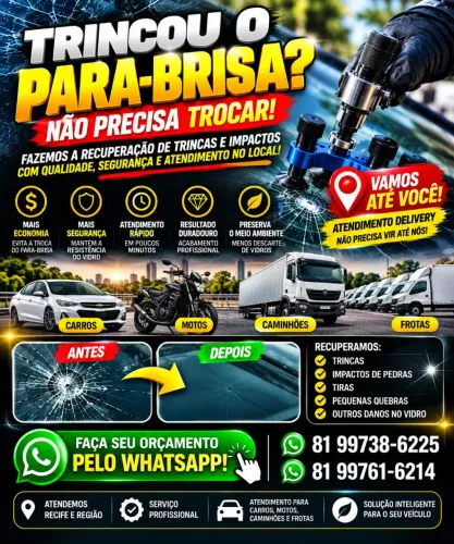 ? TRINCOU O PARA-BRISA? NÃO PRECISA TROCAR! ?