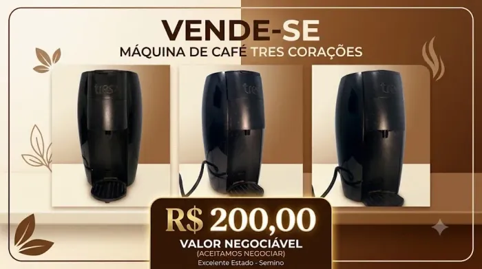 Cafeteira 3 corações