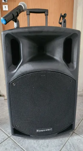 Caixa de Som Ecopower EP-S203 Bluetooth + Microfones