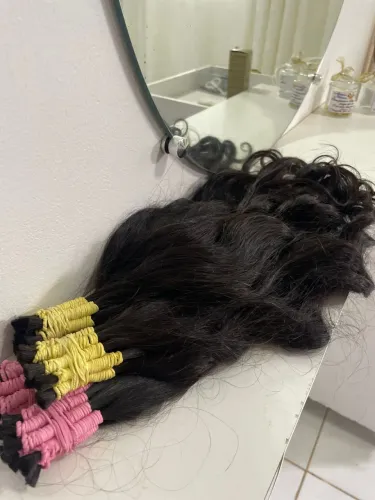 Cabelo Humano Natural Ondulado 60cm