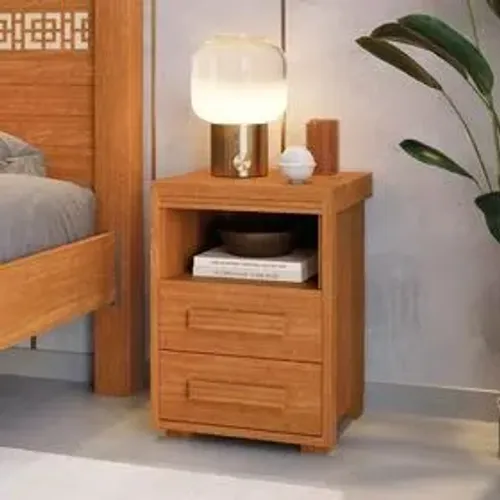 Mesa de Cabeceira Pés Madeira 2 Gavetas 100% MDF - (Oferta)!