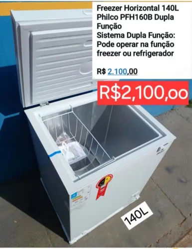 Frizer de 140 litros da Philco