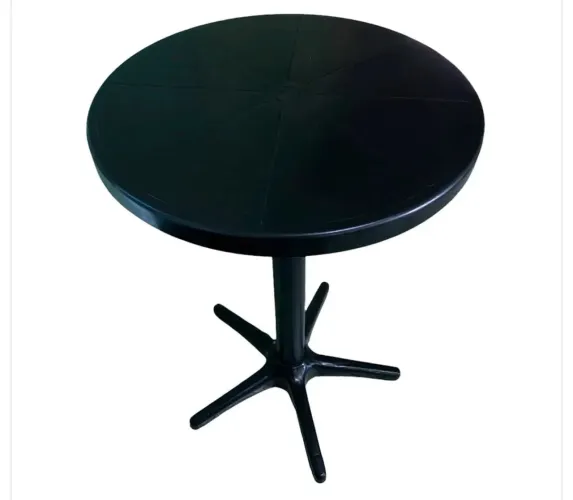 Mesa redonda de plástico
