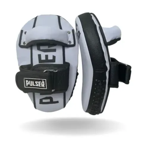 Par Manopla Longa Chute Aparador Muay Thai Com Pegador Pulser Thunder