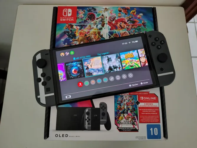 NINTENDO Switch OLED Desbloqueado 128gb