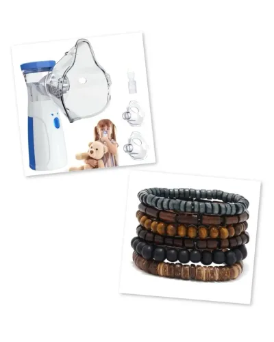 Inalador portátil + Kit de pulseiras fashion de brinde