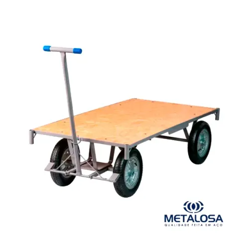 OFERTA - Carro de Carga Plataforma 400kg Metalosa - Pc3 1,50m de Resistência e Praticidade