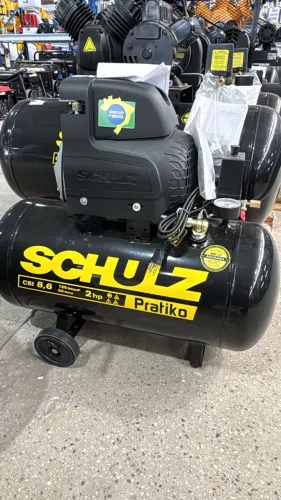 COMPRESSOR DE AR PISTAO CSI 8,6 50LT PRATIKO 2CV 220V - SCHULZ