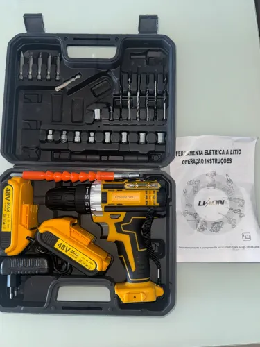 Parafusadeira/Furadeira Lithium Drill 48v com 2 Baterias + Maleta Completa