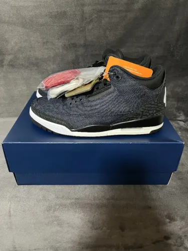 Tênis Levi's x Air Jordan 3 Indigo Gym Red 42.5BR (100% ORIGINAL)