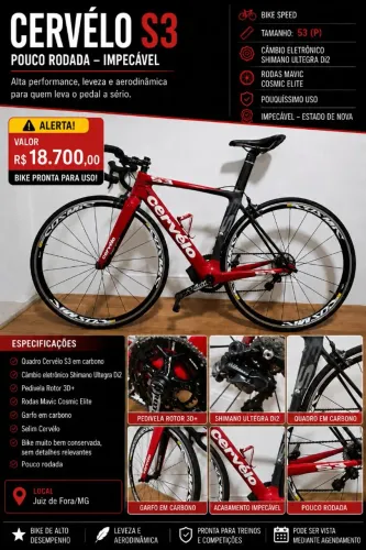 Bicicleta Speed Cervelo Tamanho S