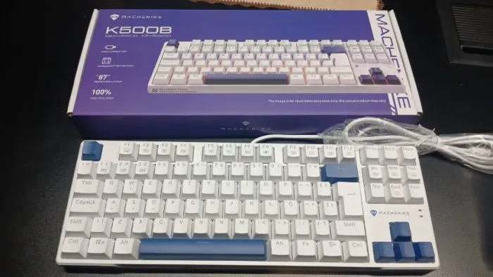 Teclado Mecânico Machenike K500B Dounleshot switch Brow 75%, novo lacrado na caixa.