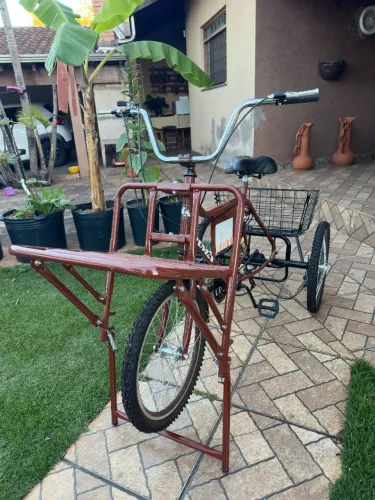 Bicicleta Triciclo de Carga Com Marchas e Freios A Disco