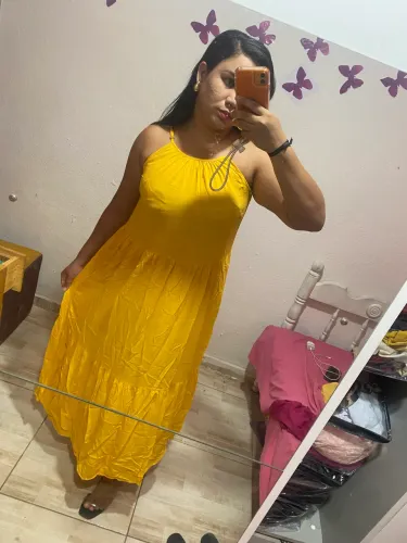 Vestido amarelo longo