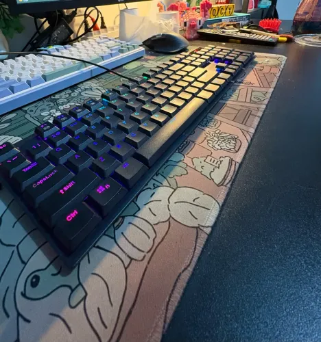 Teclado Mecânico Gamer Redragon Apas RGB Preto Full Size Switch Low Profile Azul K535-KB