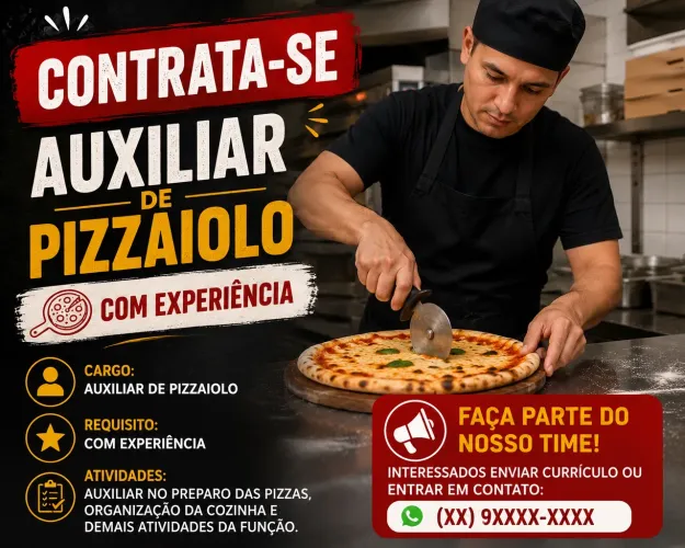Vaga: Auxiliar de Pizzaiolo 