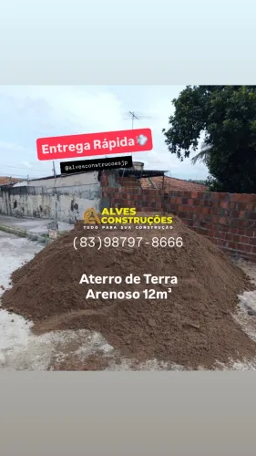 Aterro de Terra Arenoso 12 m³