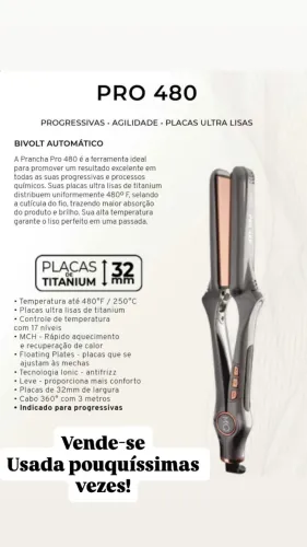 Prancha De Cabelo Titanium MQ PRO 480