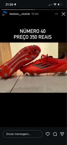 CHUTEIRA CAMPO ADIDAS VERMELHA