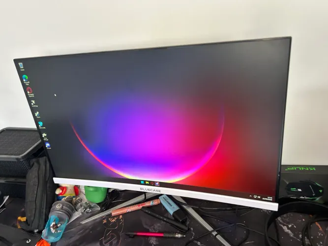 Pc gamer com monitor gamer curvo