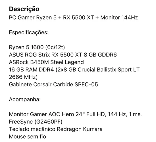 Computador gamer