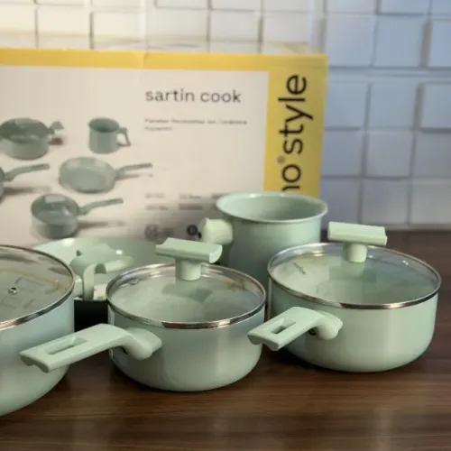 Jogo de Panelas Cerâmica Mimo Style Sartin Cook 5 Peças