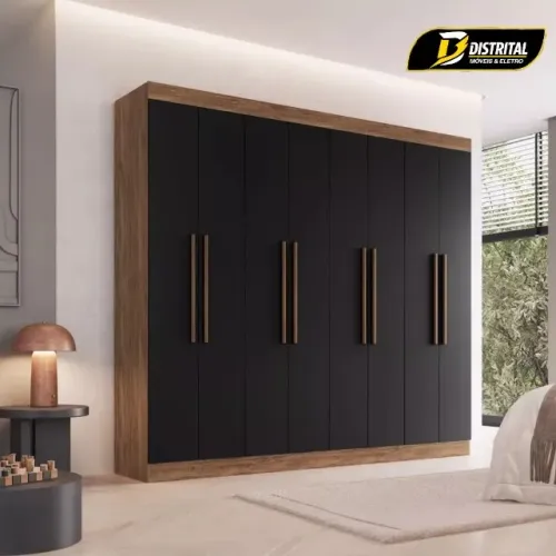 Guarda Roupa Casal 8 Portas 4 Gavetas 100% MDF California Pronta Entrega