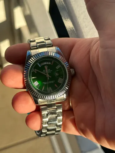 Rélogio Day date verde rep
