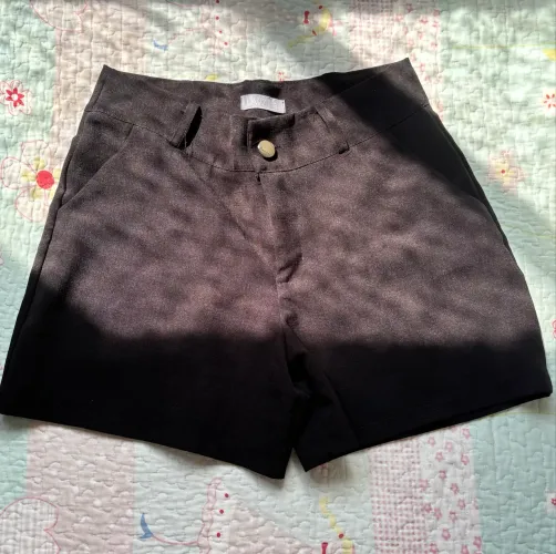 Short preto alfaiataria