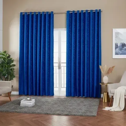 Cortina Blackout Azul Royal - 4,00m x 2,50m Nova
