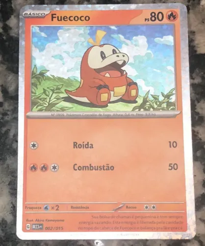 Carta Holográfica Pokemon TCG Coleção McLanche Feliz Batalha Suprema - Fuecoco