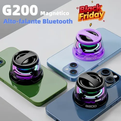MINI CAIXA DE SOM BLUETOOTH MAGNÉTICA G200