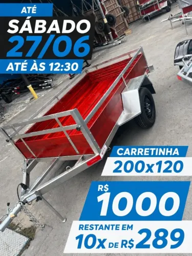 CARRETINHA NOVA PRONTA ENTREGA/CARTÃO SEM JUROS
