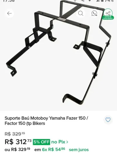Suporte baú Factor 150